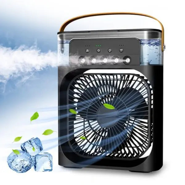 Portable Air Cooler Fan with 7-Color Light – Personal AC Fan