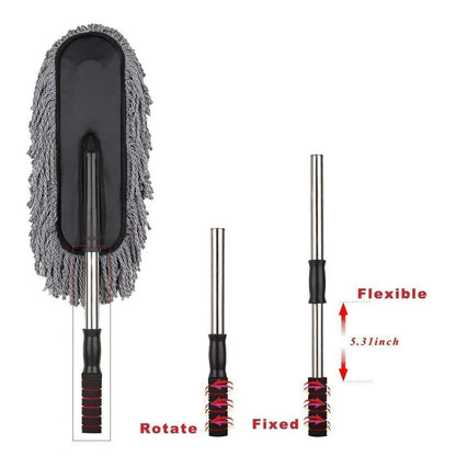 Car Duster Long Retractable Microfiber Wash Brush for Interior Cleaning