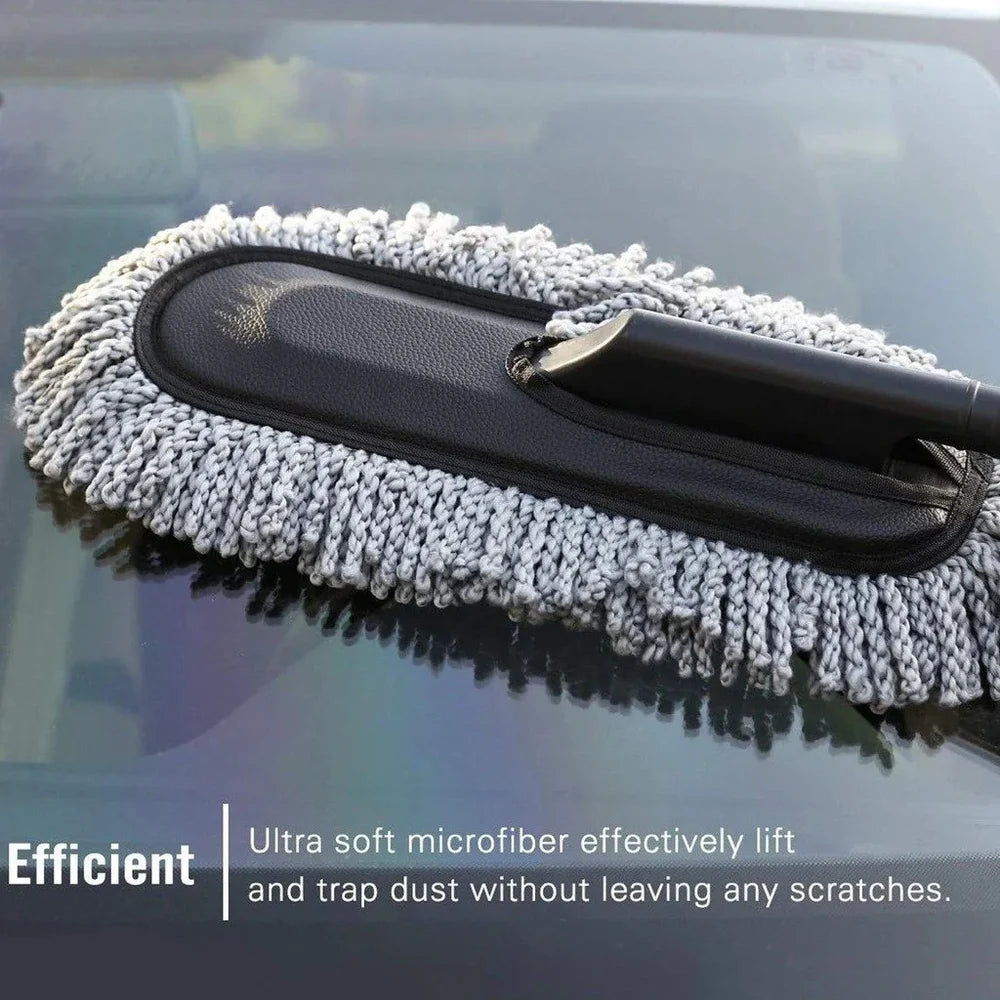 Car Duster Long Retractable Microfiber Wash Brush for Interior Cleaning